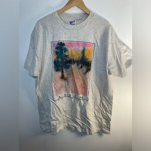 Vintage Aspen Colorado Painting Short Sleeve‎ Heavy Cotton Tee Mens XL